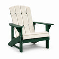Adirondackstuhl Holzoptik Beige/Grün 90 x 75 x 85 cm