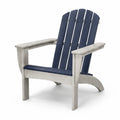 Adirondackstuhl aus HDPE Blau Grau