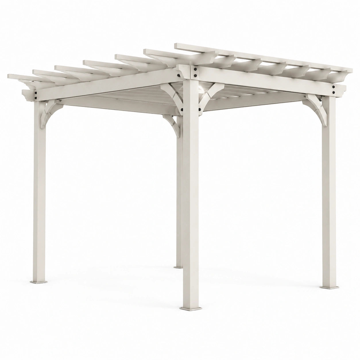 Pergola aus Aluminium Beige 300x300x220 cm