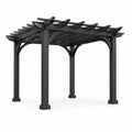 Pergola aus Aluminium Schwarz 300x400 cm
