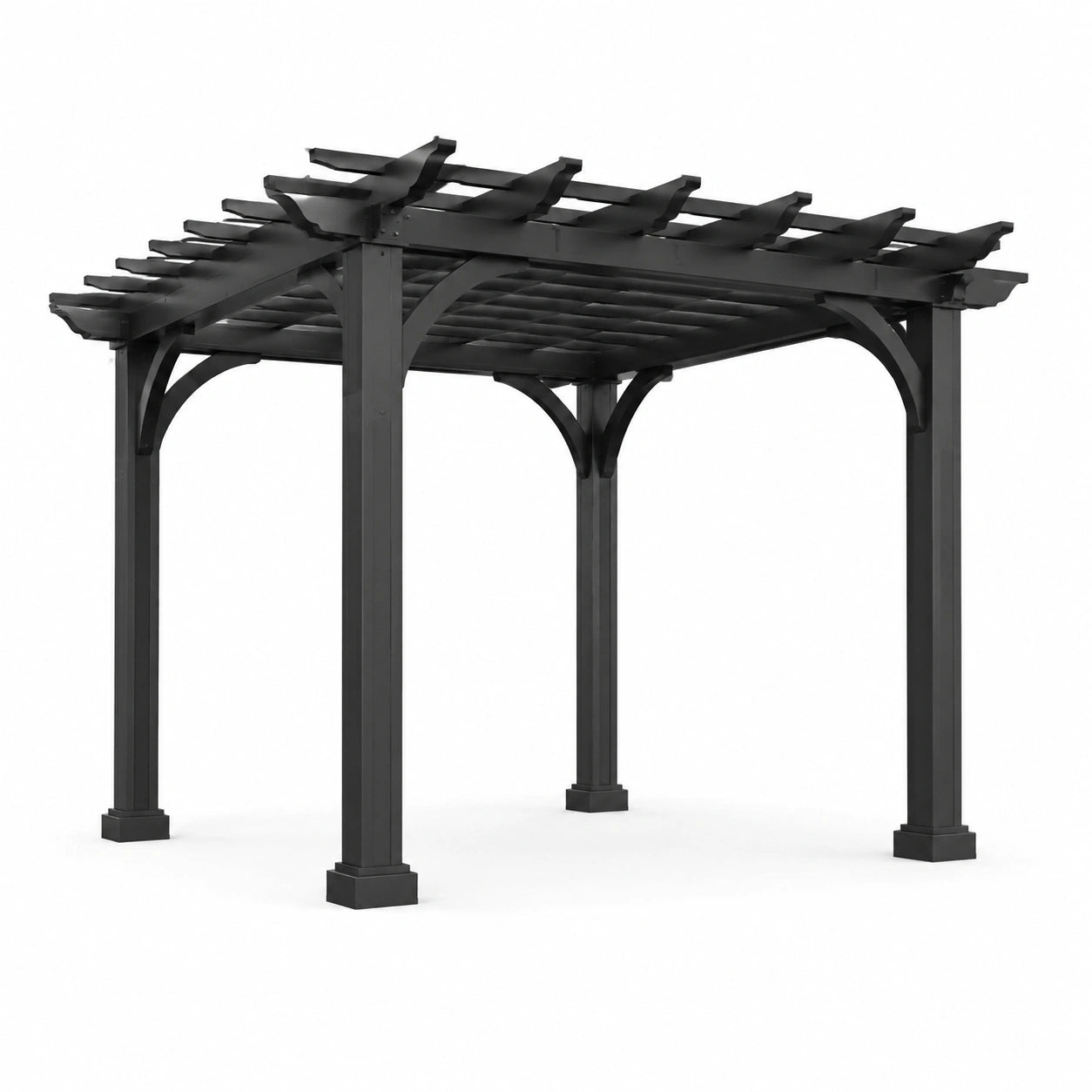 Pergola aus Aluminium Schwarz 300x400 cm
