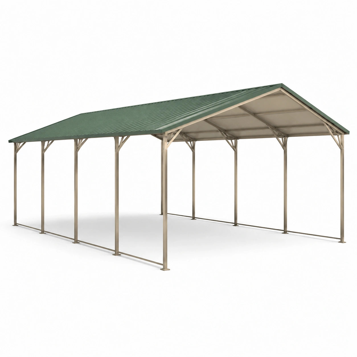 Carport aus verzinktem Stahl Grün 600x300x240cm