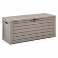 Rechteckige Gartenbox aus Kunststoff in Hellgrau 150 cm