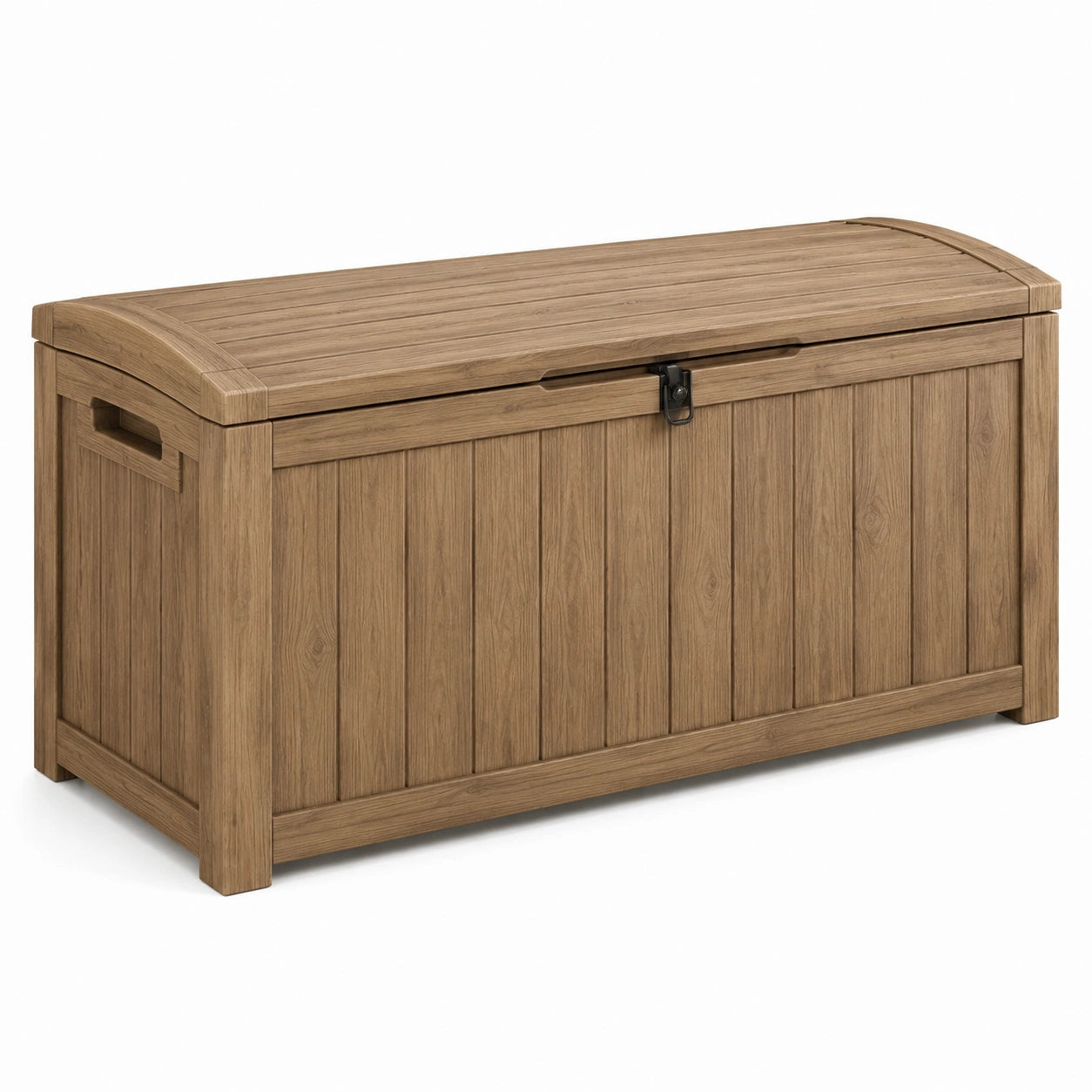 Kunststoff Gartenbox Braun mit Holzoptik 120x60x55 cm