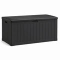 Schwarze Kunststoff-Gartenbox Polypropylen 120x60x55cm