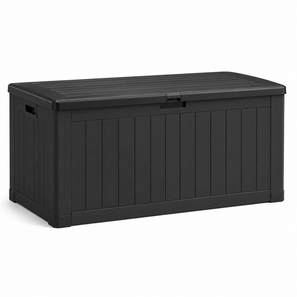 Schwarze Kunststoff-Gartenbox Polypropylen 120x60x55cm