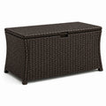 Aufbewahrungsbox aus Polypropylen in Rattanoptik Braun 120x50x60cm