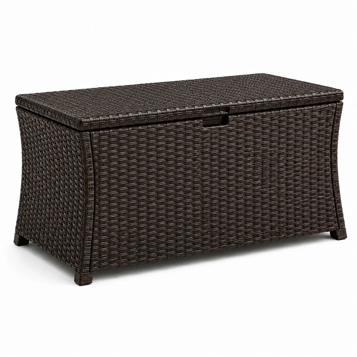 Aufbewahrungsbox aus Polypropylen in Rattanoptik Braun 120x50x60cm