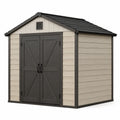 Kunststoff Gartenhaus Beige/Dunkelbraun 200x150x210 cm