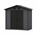Schwarzes Kunststoff Gartenhaus 196x138x208 cm