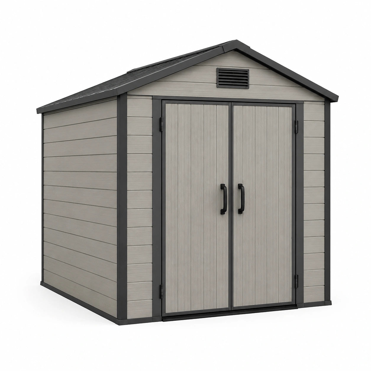Kunststoff Gartenhaus Grau 185x152x226 cm