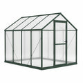 Gewächshaus Aluminium Polycarbonat Grün 250x190x195cm