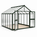 Gewächshaus Aluminium Polycarbonatplatten Grün/Transparent 200cm x 250cm x 200cm