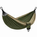 Nylon Hängematte Oliv/Beige 275x140cm mit Tasche